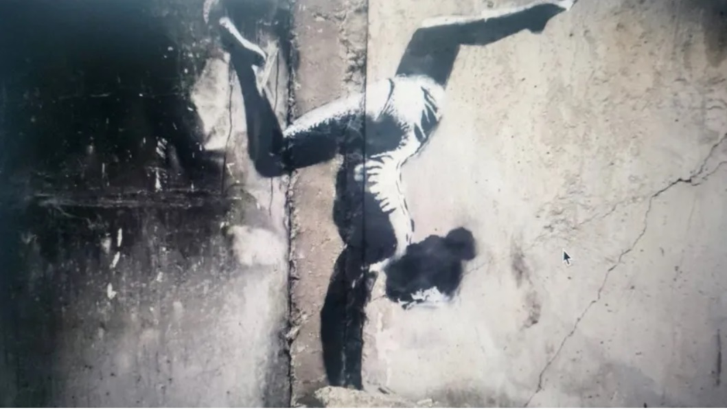 Banksy Ukrayna'da: Elleri üzerinde duran jimnastikçi...